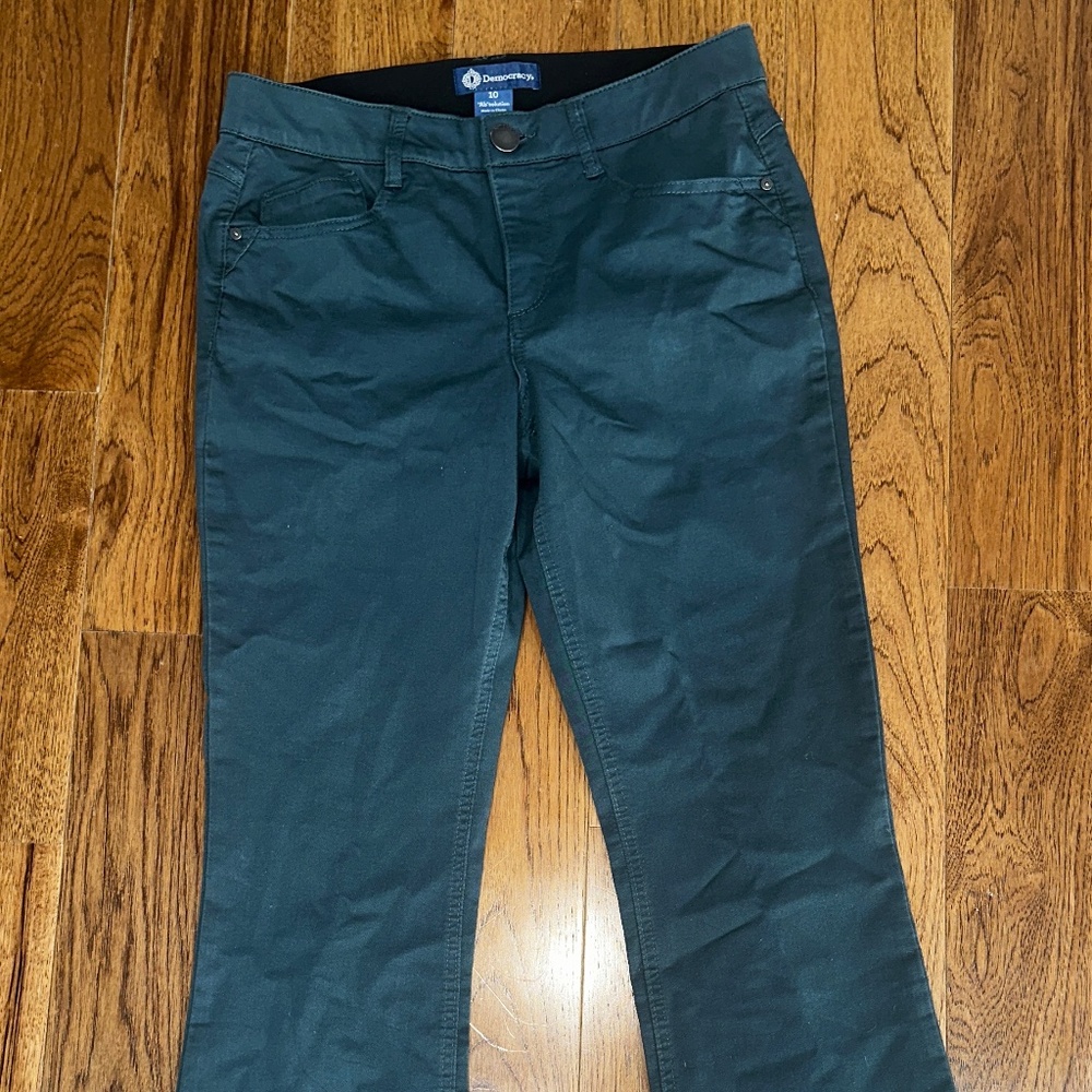Never Worn Teal Democracy "Ab"solution Mid-Rise Bootcut Pants Size 10